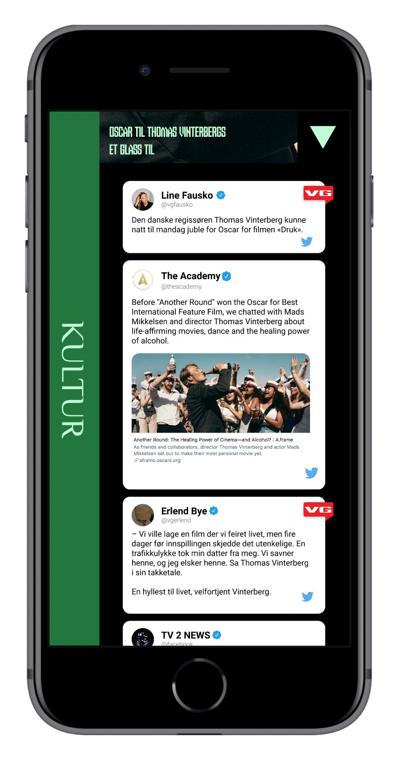 Story view with social posts