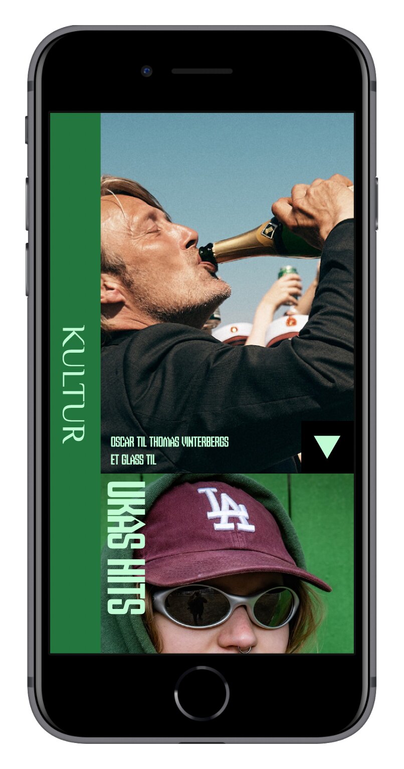 Kultur section with a top story and a playlist teaser