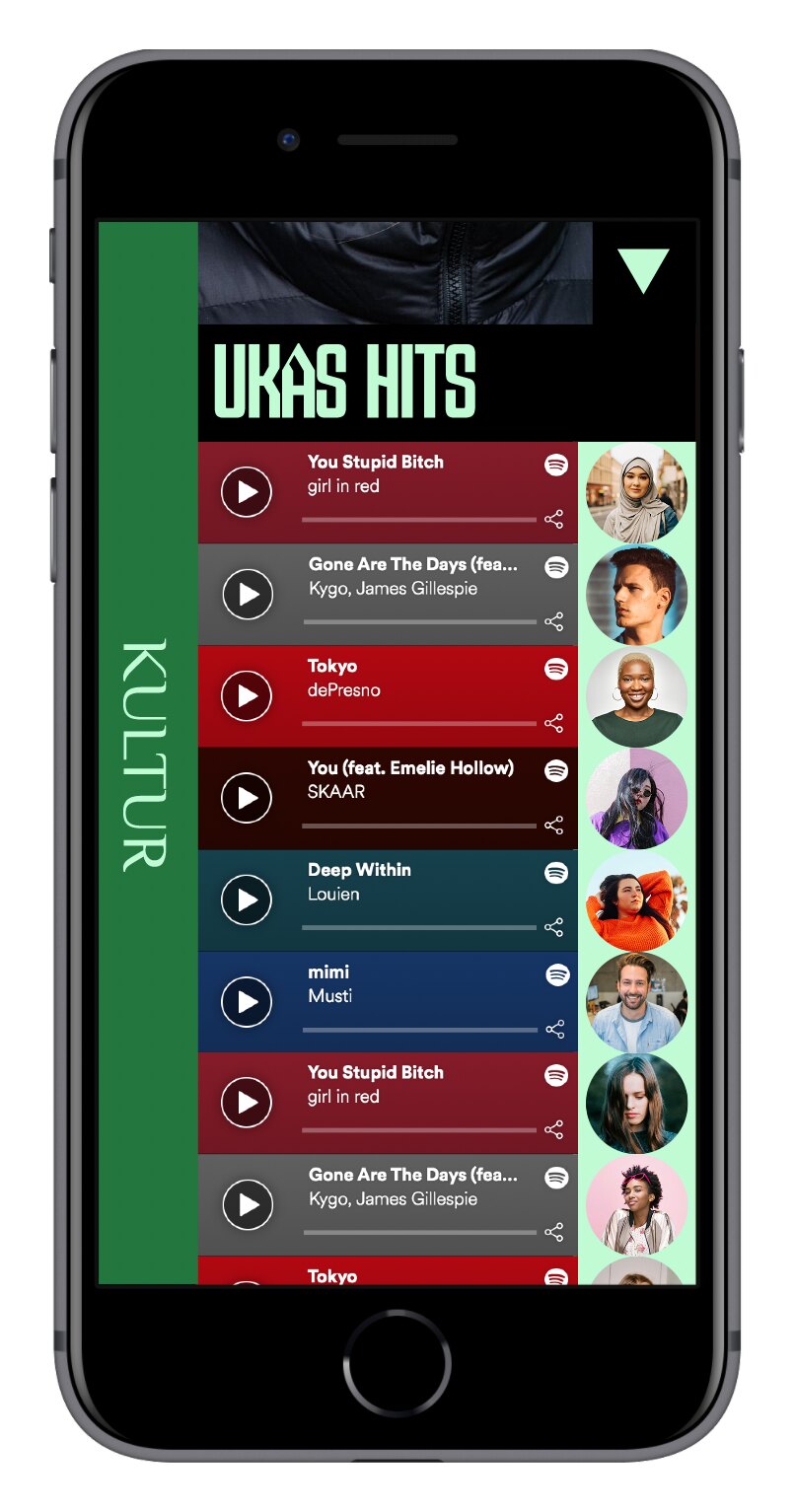 Ukas Hits playlist view