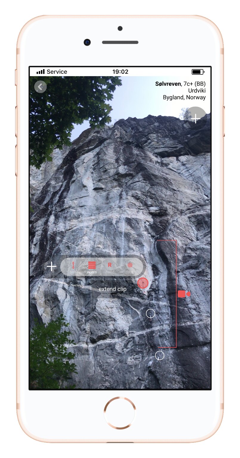 Add menu with bolt, notes, hand and foot options
